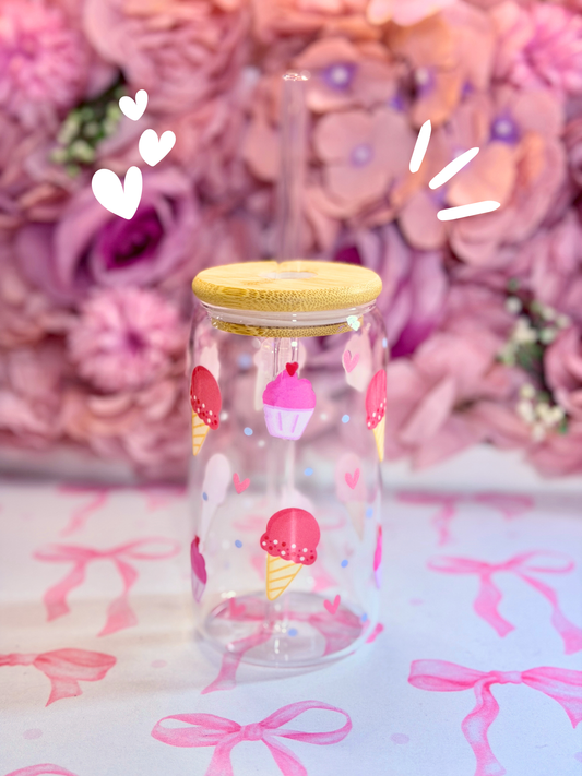 Glass Cup Cupcake 500ml
