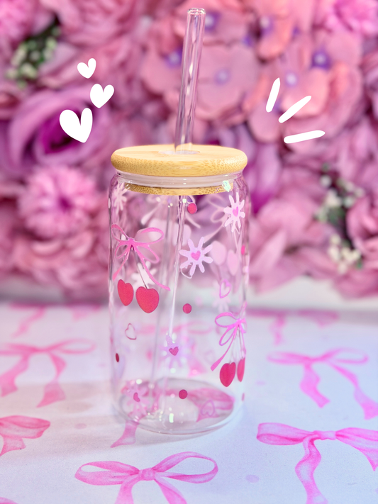 Glass Cup Cerise 500ml